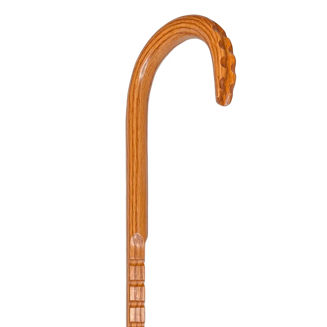 The Golden Oak Crook — Red Oak · Carved Crook Handle